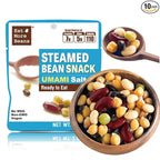 【Eat More Beans】 STEAMED BEAN SNACK -UMAMI Salt USDA Certified Healthy Vegan Snacks Ready to Eat Fully Cooked- Box of 10 packs(2oz, 10packs)