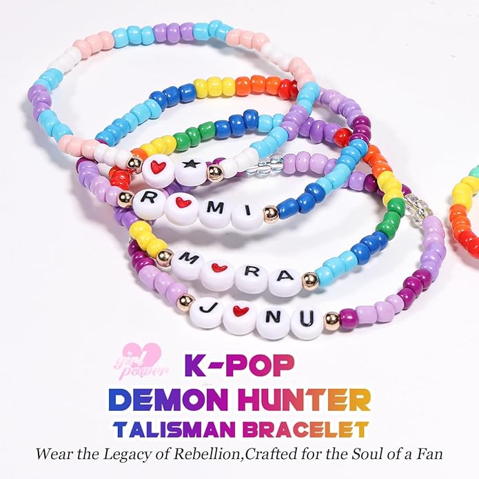 AICase for Kpop Merch Cosplay inspired Bracelets Outfit Costume 6 Pcs Stackable Stretch Friendship Beaded Bracelets for k pop Unique Merchandise Jewelry Gifts for Fans Women Christmas Stocking_58