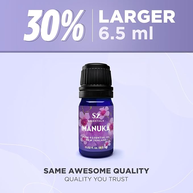 Manuka Essential Oil - New Zealand - 100% Pure and Natural, Undiluted - Promotes Natural Solution for Relaxation with Soothing, Fresh and Earthy Aroma - 0.17 fl oz (5ml)
