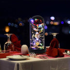 Christmas Day Rose Gifts for Women,Flowers for Delivery Prime,Flower Galaxy Artificial Flower Light Up Rose in A Glass Dome,Anniversary Valentines Birthday Xmas