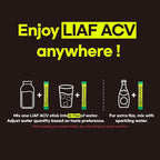 LIAF Apple Cider Vinegar Powder Loaded Tea Packets | Korean Fermented ACV with Mother | Travel Size Instant Dissolving Drink Mix | Sugar Free Energy Boost | Lychee Flavor 10 Count