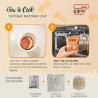 Yopokki Instant Rabokki Cup (Curry, 2 Cups) Korean Street food with Spicy curry taste sauce Ramen Noodle Topokki Rice Cake - Quick & Easy to Prepare