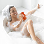 African Net Long Bath Net Sponge,JASSINS Bathing Body Exfoliating Shower Body Back Scrubber Skin Smoother,Stretch Length to 66 INCH(Orange)
