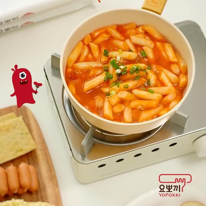 Yopokki Instant Tteokbokki Pack (Cheese, Pack of 2) Korean Street food with cheese sauce Topokki Rice Cake - Quick & Easy to Prepare