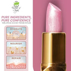Essence Of Argan Pink Lip Stick for Cracked and Dry Lips - 100% Pure Argan Oil, Shea Butter, Jojoba Oil & Aloe Vera - Hydrating Long Lasting Lipstick - Deep Moisturizing Pink LipStick for Women