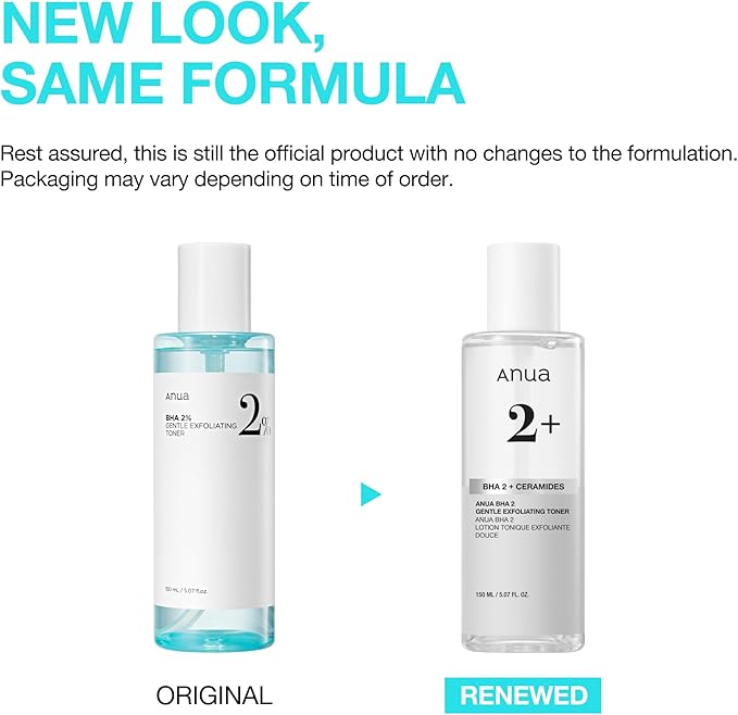 ANUA BHA 2% Gentle Exfoliating Toner, Mild Facial Exfoliant, Salicylic Acid for Pores and Sebum, Teatree Extract, Hyaluronic Acid, Ceramides (150ml / 5.07 fl.oz.)
