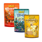 [Official Gilim HBAF Brand] Korean Seasoned Almonds 3 Flavor Pack Mix (Laver, 1 x 190g, Honey Butter, 1 x 190g, Tteokbokki, 1 x 190g)