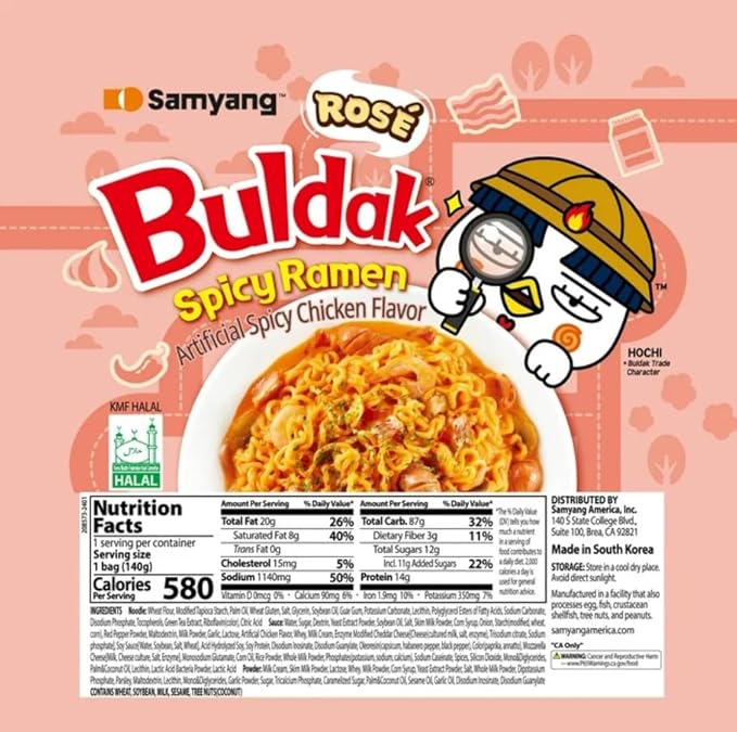 Samyang Buldak Hot Spicy Chicken Ramen Noodle Korean Stir-Fried Ramen (10, ROSÉ)