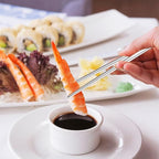 10 Pairs Chopstick Set Stainless Steel 304 Silver Reusable Chop Sticks Lightweight Metal Tableware Square Non-Slip Dishwasher Safe Kitchen Dinning Utensils Gift