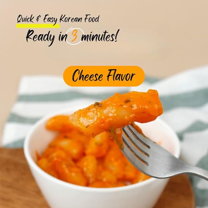 Yopokki Instant Tteokbokki Cup (Cheese, Cup of 2) Korean Street food with cheese flavored sauce Topokki Rice Cake - Quick & Easy to Prepare