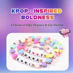 AICase for Kpop Merch Inspired Bracelets 3 Pcs Stackable Stretch Friendship Beaded Bracelets for k pop Costume Outfit Merchandise Jewelry Gifts for Fans Women Christmas Stocking_1