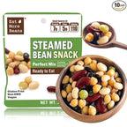 Steamed Bean Snack Series - PERFECT MIX ( Organic Chickpeas, Organic Soybeans, Organic Green Peas, Organic Kidney Beans, Organic Black Beans) - Box of 10