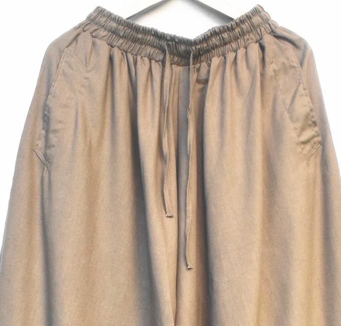 AITFINEISM Men's Drawstring Aladdin Hippie Harem Pants Loose Drop Crotch Trousers