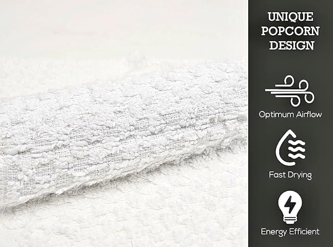 16 Pack Cotton Washcloths for Body and Face, 12x12 Inches, Pack of 16, Multipurpose and Lightweight Wash Clothes for Face. Highly Absorbent - Travel and Bath Towel (White)