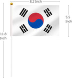 50 Pack Korea Mini Stick Flag, Korean Hand Held Small Miniature Stick Flag, National Country Flag for Party Decorations, Outdoor Decoration, Festival Events Celebration, World Cup, Sports Events, International Festival (Korea)