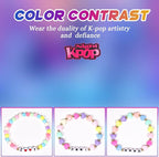 AICase for Kpop Merch Inspired Bracelets 3 Pcs Stackable Stretch Friendship Beaded Bracelets for k pop Costume Outfit Merchandise Jewelry Gifts for Fans Women Christmas Stocking_1