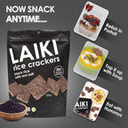 Gluten Free Rice Crackers - Seed-Oil Free - Snacks - Low Sodium Crackers Crunch - Allergen-Friendly , Vegan, Non-GMO Verified, FODMAP Friendly, Black Rice Simply Sea Salt flavor - 3.53 Oz Bag (Pack of 8)