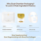 Bioactive Collagen Face Mask for Women & Men Skin Care Beauty SPA,Separated Essence 33ml and Powder Membrane, Hydrating,Repairing,Brightening,Revitalizing, Anti-Aging (5 pairs)