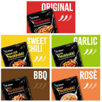 O’Food Tteokbokki Korean Rice Cakes – [BBQ | Pack of 1] – Healthy/Savory/Bold/Fiery, 0 Cholesterol/ 0 Trans Fat/No MSG/No Corn Syrup, Spicy Street Snack, Ready in Minutes
