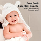 6-Pack Baby Washcloths - Soft Absorbent Viscose from Bamboo Wash Cloths for Babies, Kids, Toddlers, Infant, Newborn Bath Towels, Gentle on Sensitive Skin, 10x10 Reusable Face Towels (Cool Gray)