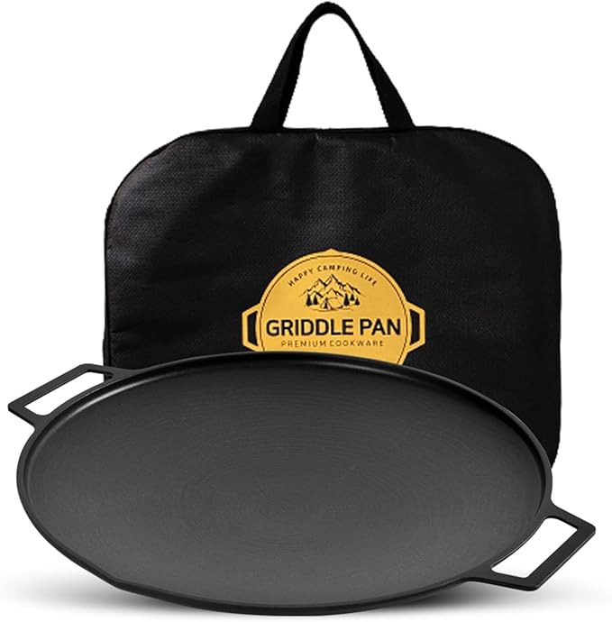 Korean BBQ 2 IH Griddle Grill Pan with Bag, Nonstick Coating, All Stove(Gas, Electric & Induction),Griddle(14in)