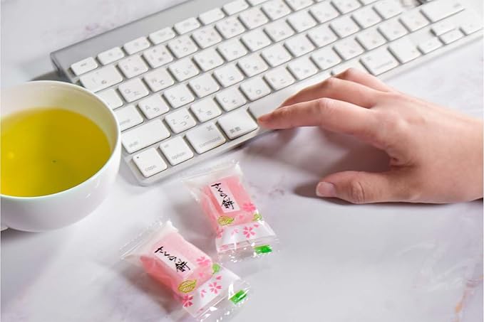 YAMASAN KYOTO UJI Japanese Sakura Mochi Candies, Real Traditional Cherry blossom Rice Cakes, 300g/10.58oz, Japanese Snacks, Japanese Candy, Individually Wrapped