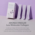 107 ARONIA Vinegar Low Molecular Collagen Jelly Stick, Contains Vitamin, Collagen, Hyaluronic Acid, Elastin, Probiotics, Korean Beauty Collagen, Supports Inner Beauty, 20g x 14 Pouches