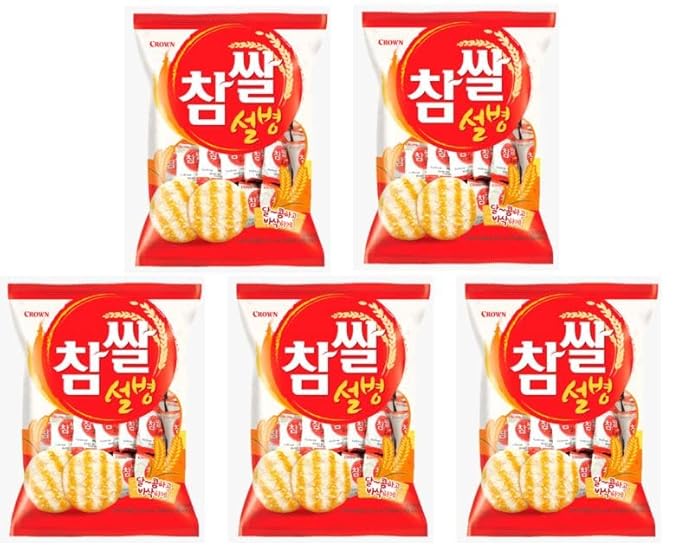 [KOTASTIC] Korean Red Rice Crackers Snack 128g 참쌀설병 5Packs