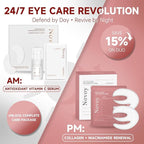 Novoy 15 Pairs Bio-Collagen Real Deep Eye Patches - 6-in-1 Retinol Overnight Eye Patches for Dark Circles, Puffiness & Wrinkles | 2% Caffeine+Hyaluronic+Niacinamide, Korean Popular Eye Mask - ROSE