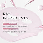 medicube Salmon DNA PDRN pink collagen jelly gel mask | overnight face mask for glass glow skin- elasticity, hydrating, firming and moisturizing | korean skincare, 28g, 4ea