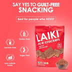 Rice Crackers - Gluten Free Snacks - Deliciously Light and Airy Crunch - Allergen-Friendly, Vegan, Non-GMO, FODMAP Friendly, Seed-Oil Free, Red Rice Sea Salt flavor - 3.53 Ounce Bag (Pack of 8)