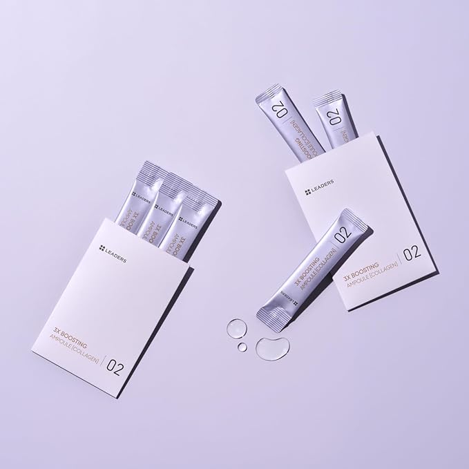 LEADERS 3X Boosting Modeling Mask | 3-Step Korean Skincare with Collagen Set of 3 | Skin Elasticity & Firmness | Improve Sagging Skin | Collagen for Toning & Anti-Aging - 3 Pack (Collagen)