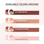 Under Eye Brightener Concealer, Long-Lasting Hydrating and Waterproof Color Corrector for Dark Circles, Full Coverage Lightweight Undereye Brightening Cream with Puff & Concealer Pen, #01 Dark Mocha