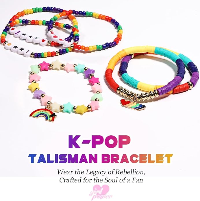 AICase for Kpop Demon Merch Inspired Bracelets 6 Pcs Stackable Stretch Friendship Beaded Bracelets for k pop Unique Merchandise Jewelry Gifts for Fans Women Men_2