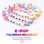 AICase for Kpop Merch Inspired Bracelets 3 Pcs Stackable Stretch Friendship Beaded Bracelets for k pop Costume Outfit Merchandise Jewelry Gifts for Fans Women Christmas Stocking_1