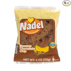 Nadel - NATURALLY DELICIOUS BANANA CHOCOLATE CHIP CAKE SLICES (4 Pack) Sweet Breads & Cakes, Back to School lunch snack, breakfast bar