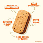 Olyra Dark Chocolate Sandwich Breakfast Biscuits, Healthy Snacks for Adults and Kids, Low Sugar, Organic Vegan Cookies, Office Snacks, USDA Certified, Non GMO 24 Packs