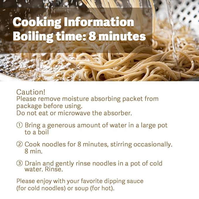 Authentic Japanese Buckwheat Soba Noodles – Healthy, Gluten-Free, Soba for Hot & Cold Dishes – Perfect for Ramen, Stir-Fry, Salads & More (17oz / 400g) With our original eating instructions Japanese food