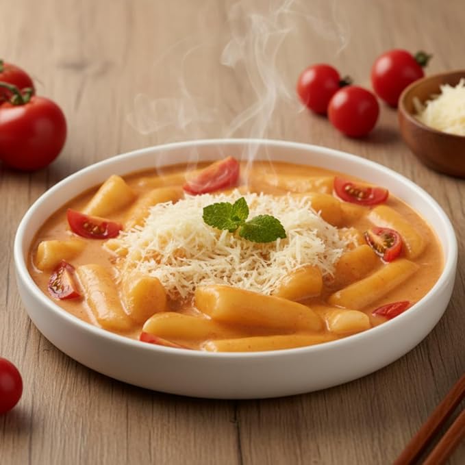 Yopokki Instant Tteokbokki Cup (Red Bean, Cup of 2) Korean Street food with Red Bean flavored sauce Topokki Rice Cake - Quick & Easy to Prepare