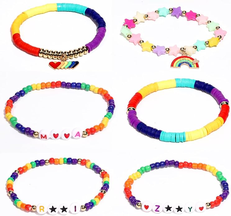 AICase for Kpop Demon Merch Inspired Bracelets 6 Pcs Stackable Stretch Friendship Beaded Bracelets for k pop Unique Merchandise Jewelry Gifts for Fans Women Men_2