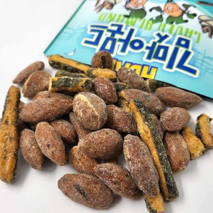 [Official Gilim HBAF Brand] Korean Seasoned Almonds (Laver, 1 x 210 gram pack)