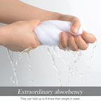 SINLAND Microfiber Face Cloths Reusable Makeup Remover Washcloths Super Soft and Absorbent Fingertip Face Towels for Sensitive Skin Women 12 x 12 Inch 3 Pack White
