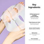 Super Glow Deep Collagen Hydrogel Mask 1.48 oz × 8 Sheets, 5,000,000ppb Hydrolyzed Collagen, Elasticity, Wrinkle Care & Radiance, Overnight K-Beauty Mask (8 Count (Pack of 1))
