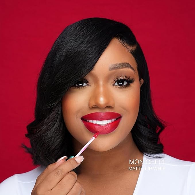 Beauty Bakerie Lip Whip Liquid Lipstick for Women, Waterproof Lip Gloss, Tint, Stain Long Lasting Hydrating Moisturizer, Matte or Metallic, 3.5mL, Mon Chéri