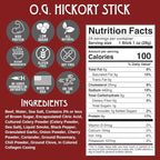 Righteous Felon Meat Sticks | 100% Beef Sticks | Gluten Free & Keto Meat Sticks | Low Sugar & High Protein Beef Sticks | Healthy Snack for Adults | Jerky Gifts for Men | OG Hickory, 24 Pack
