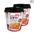 Yopokki Instant Tteokbokki Cup (Sweet Mild Spicy, Cup of 2) Korean Street food with sweet and moderately spicy sauce Topokki Rice Cake - Quick & Easy to Prepare