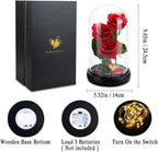 Christmas Flowers Gifts for her,Beauty and The Beast Rose,with 40 Warm White LED Brightness Adjustment,Prime Delivery Flowers Gifts,Anniversary/Thanksgiving/Valentines Gift for Women,Girlfriend,Mom