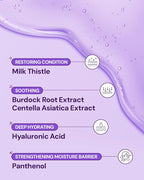 Milk Thistle Repair Face Mask – Korean Skin Care with Centella, Hyaluronic Acid & Adenosine | Hydrating & Soothing Sheet Mask for Sensitive Skin, Fragrance-Free, 10EA