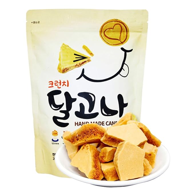 Sookwang K-Food Crunch Dalgona Korean Traditional Street Delight Sugar Candy, Sweet Treat for Movie Snack, Party_7.05 oz (200g)_1 Pack