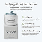Hyssop Brightening & Deep-Cleansing Face Scrub & Exfoliator - All Skin Types, For Sebaceous Filaments & Blackheads (1.76oz)